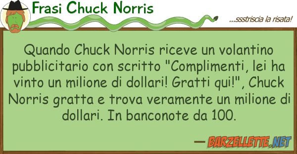 Frasi Chuck Norris quando chuck norris riceve volantino