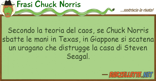 Frasi Chuck Norris secondo teoria caos, chuck nor