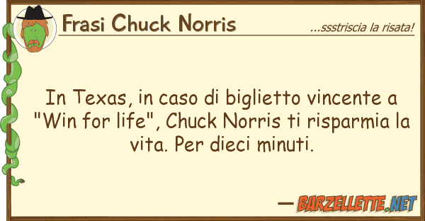 Frasi Chuck Norris texas, caso biglietto vincente