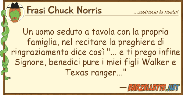 Frasi Chuck Norris uomo seduto tavola propria f