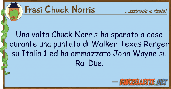 Frasi Chuck Norris volta chuck norris ha sparato caso