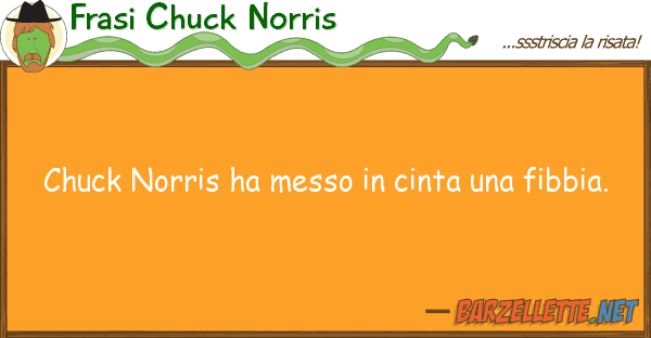 Frasi Chuck Norris chuck norris ha messo cinta fibbi