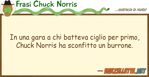 Frasi Chuck Norris gara batteva ciglio pri