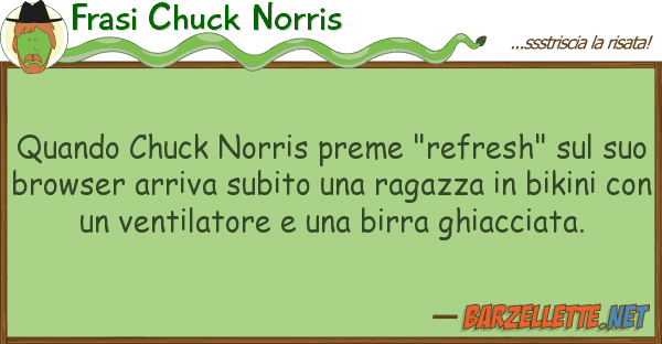 Frasi Chuck Norris quando chuck norris preme "refresh"
