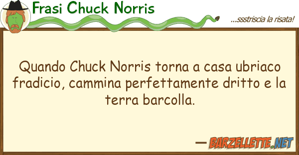 Frasi Chuck Norris quando chuck norris torna casa ubriaco