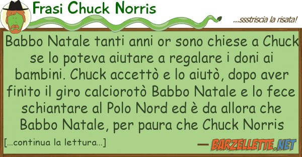 Frasi Chuck Norris babbo natale tanti anni sono chiese