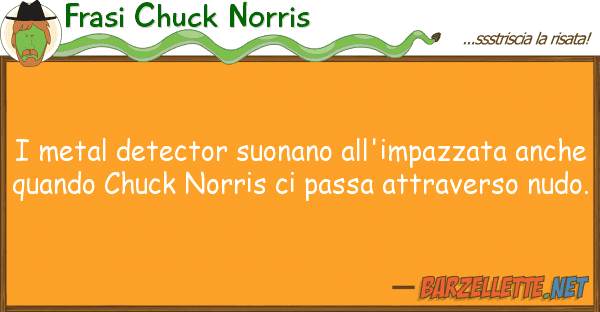Frasi Chuck Norris metal detector suonano all'impazzata