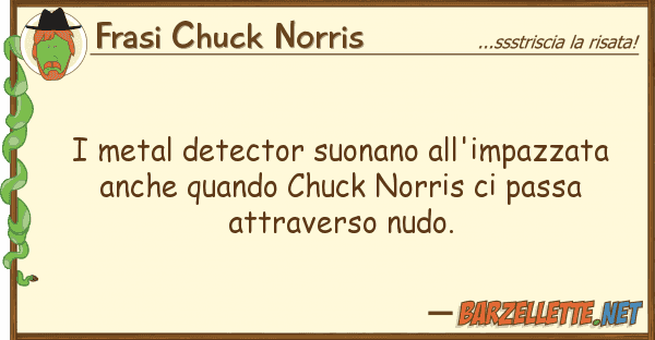 Frasi Chuck Norris metal detector suonano all'impazzata
