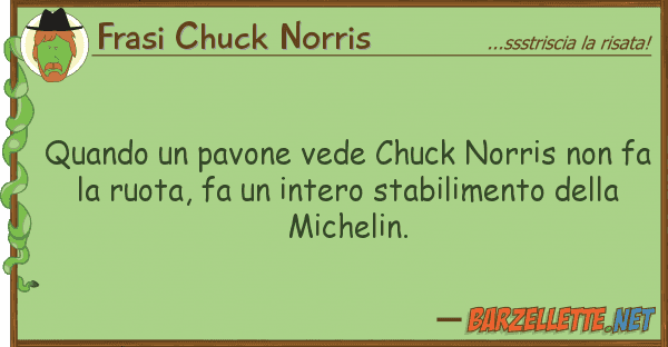 Frasi Chuck Norris quando pavone vede chuck norris f