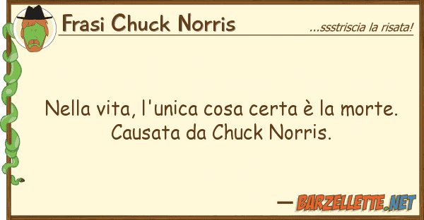 Frasi Chuck Norris vita, l'unica cosa certa è mor