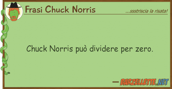 Frasi Chuck Norris chuck norris può dividere zero.