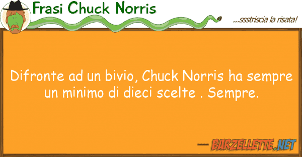 Frasi Chuck Norris difronte bivio, chuck norris ha