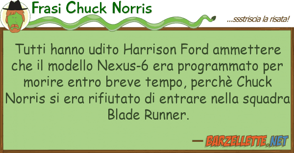 Frasi Chuck Norris hanno udito harrison ford ammetter