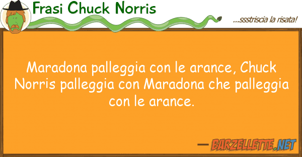 Frasi Chuck Norris maradona palleggia arance, chuck