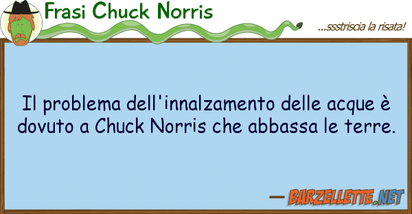 Frasi Chuck Norris problema dell'innalzamento acqu