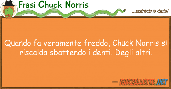 Frasi Chuck Norris quando fa veramente freddo, chuck norris