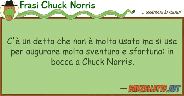 Frasi Chuck Norris c'è detto è molto usato