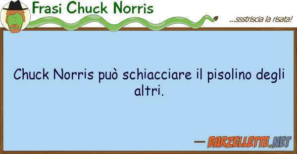 Frasi Chuck Norris chuck norris può schiacciare pisolin