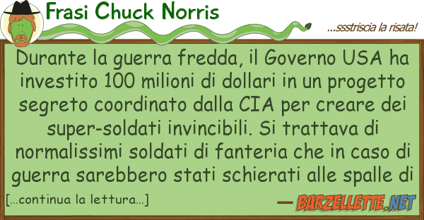 Frasi Chuck Norris durante guerra fredda, governo usa