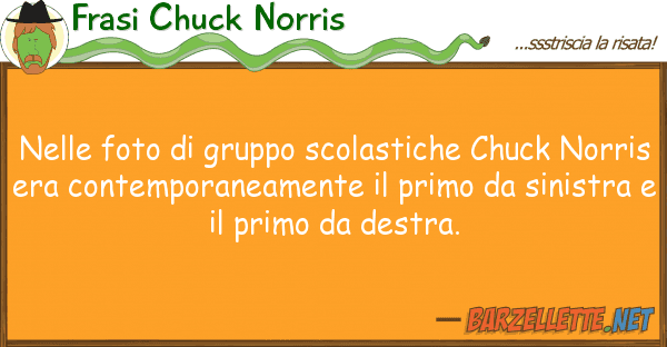 Frasi Chuck Norris foto gruppo scolastiche chuck n
