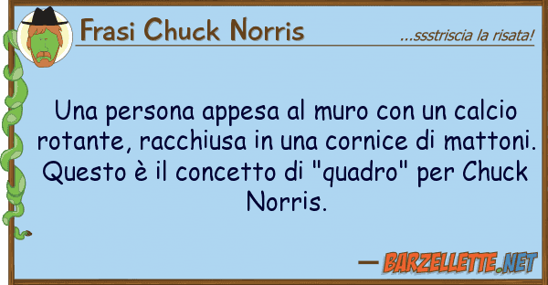 Frasi Chuck Norris persona appesa muro calcio