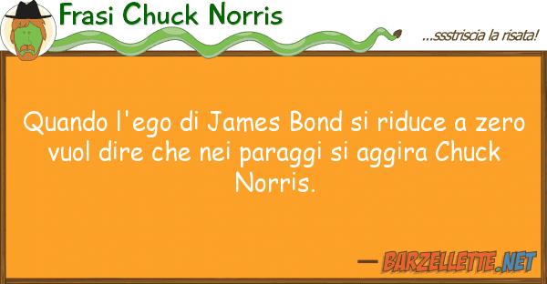 Frasi Chuck Norris quando l'ego james bond riduce z
