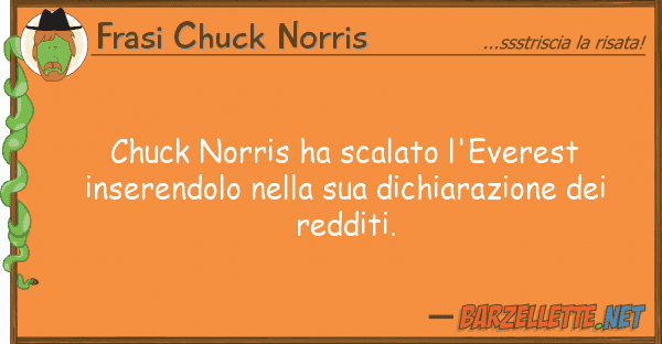 Frasi Chuck Norris chuck norris ha scalato l'everest insere
