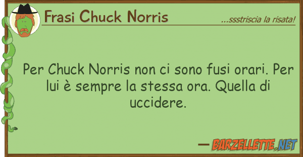 Frasi Chuck Norris chuck norris sono fusi orari.
