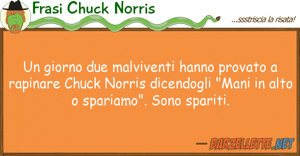Frasi Chuck Norris giorno due malviventi hanno provato