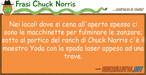 Frasi Chuck Norris locali cena all'aperto spess