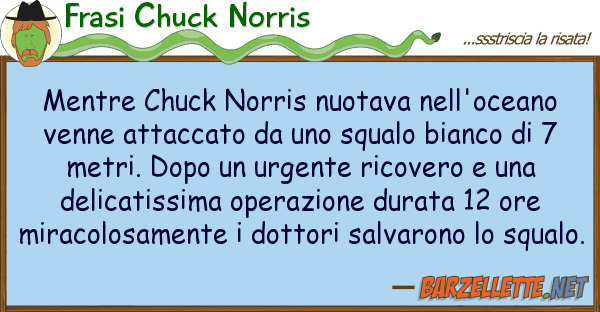 Frasi Chuck Norris mentre chuck norris nuotava nell'oceano