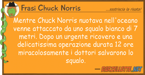Frasi Chuck Norris mentre chuck norris nuotava nell'oceano