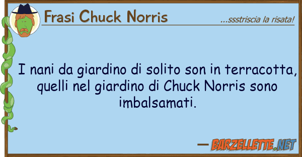 Frasi Chuck Norris nani giardino solito son terr