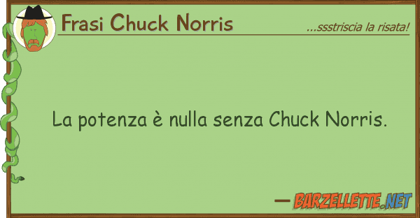Frasi Chuck Norris potenza è nulla senza chuck norris.