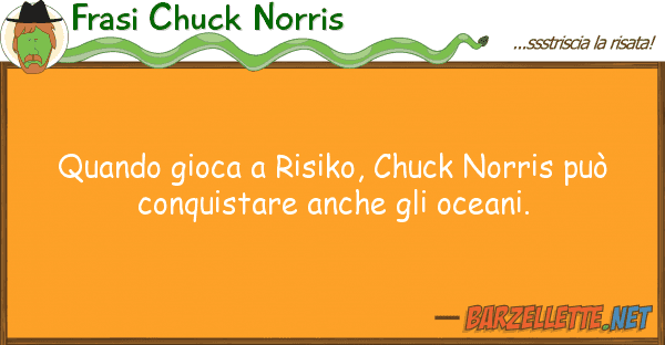 Frasi Chuck Norris quando gioca risiko, chuck norris può