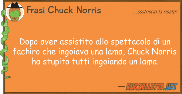 Frasi Chuck Norris dopo aver assistito spettacolo u