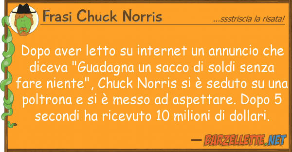 Frasi Chuck Norris dopo aver letto internet annuncio