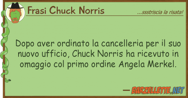 Frasi Chuck Norris dopo aver ordinato cancelleria