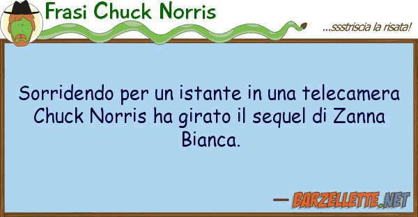 Frasi Chuck Norris sorridendo istante telecam