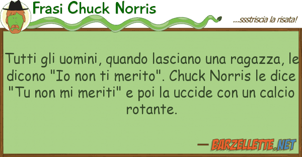 Frasi Chuck Norris uomini, quando lasciano ra