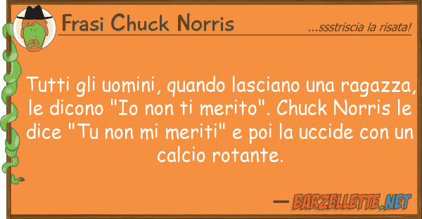 Frasi Chuck Norris uomini, quando lasciano ra