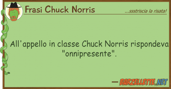 Frasi Chuck Norris all'appello classe chuck norris rispo