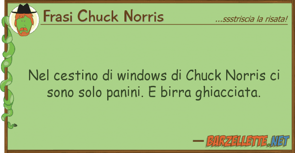 Frasi Chuck Norris cestino windows chuck norris