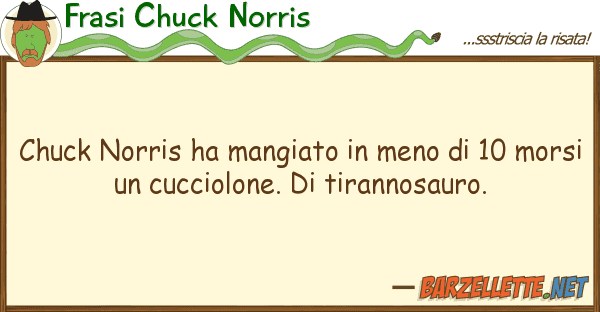 Frasi Chuck Norris chuck norris ha mangiato meno 10 m
