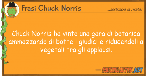 Frasi Chuck Norris chuck norris ha vinto gara botani