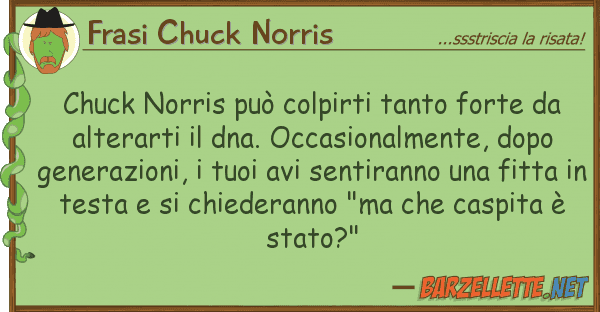 Frasi Chuck Norris chuck norris può colpirti tanto forte d