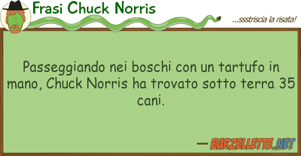Frasi Chuck Norris passeggiando boschi tartufo