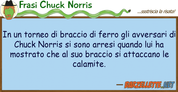Frasi Chuck Norris torneo braccio ferro avv