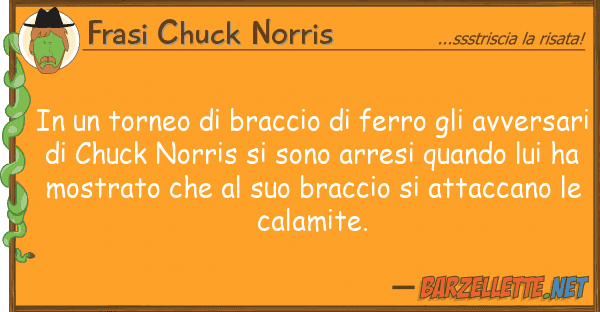 Frasi Chuck Norris torneo braccio ferro avv