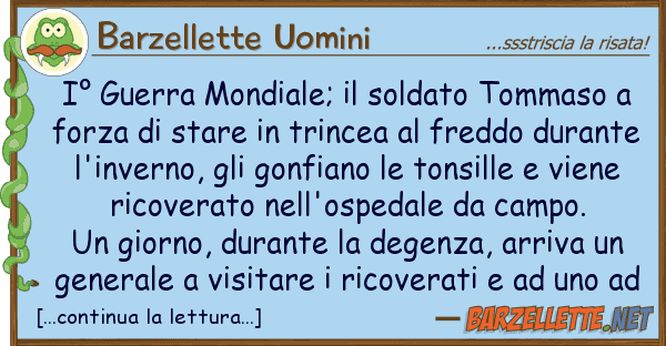 Barzellette Uomini i° guerra mondiale; soldato tommaso